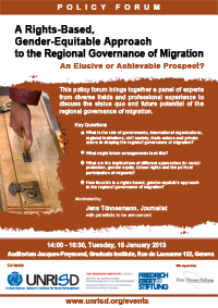 A Rights-Based, Gender-Equitable Approach to the Regional Governance of Migration: An Elusive or Achievable Prospect?